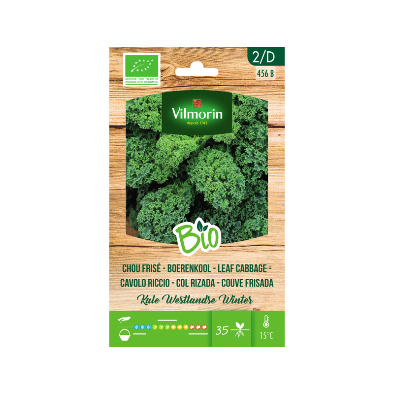 SEMILLAS BIO COL Rizada Kale Vilmorin - Sobre 1 g