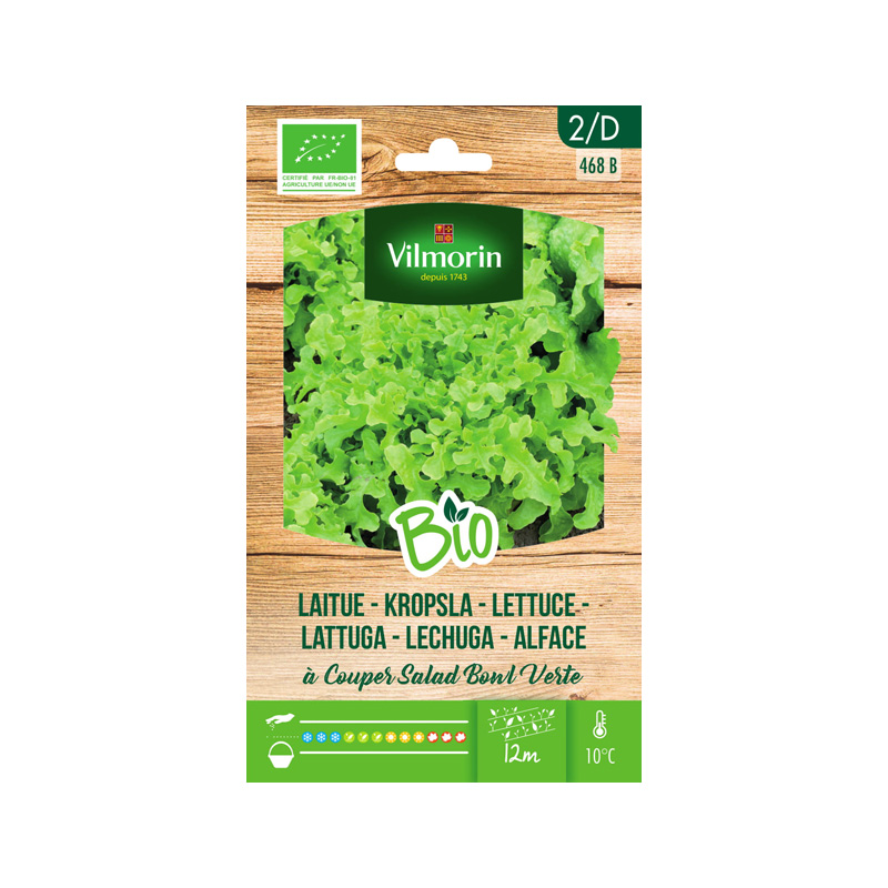SEMILLAS BIO LECHUGA Salad Bowl Vilmorin - Sobre 4 g