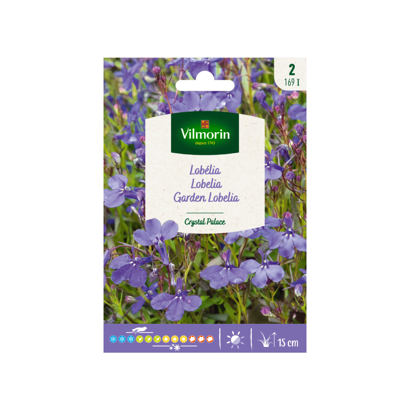 SEMILLAS LOBELIA Crystal Palace Vilmorin - Sobre 0,3 g