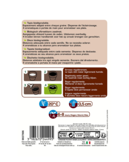 PACK 4 DISCOS SEMILLAS AROMÁTICAS Vilmorin – Ø 10 cm