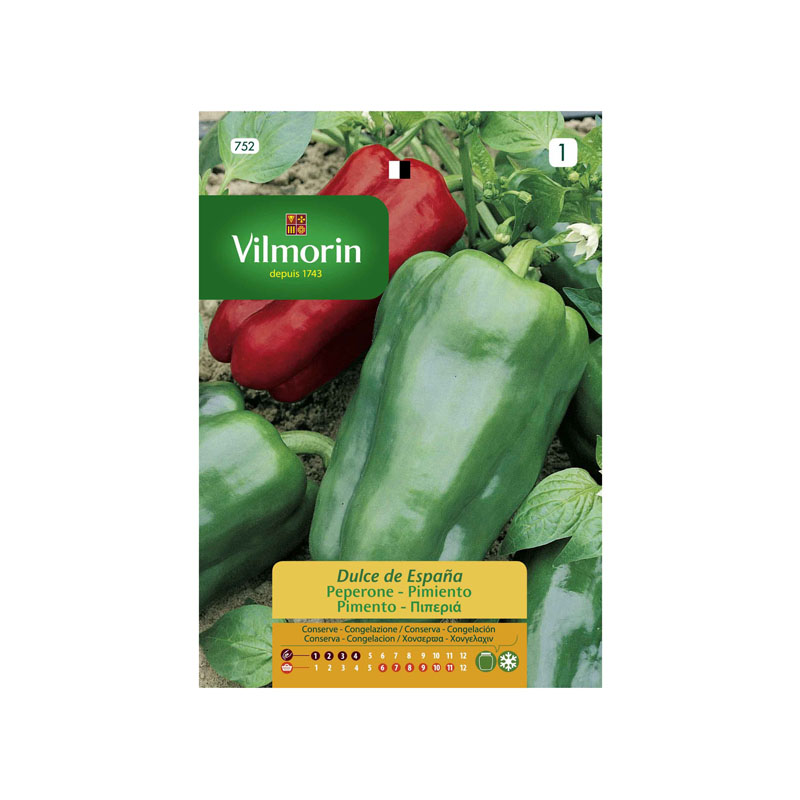 SEMILLAS PIMIENTO Dulce de España Vilmorin - Sobre 1 g