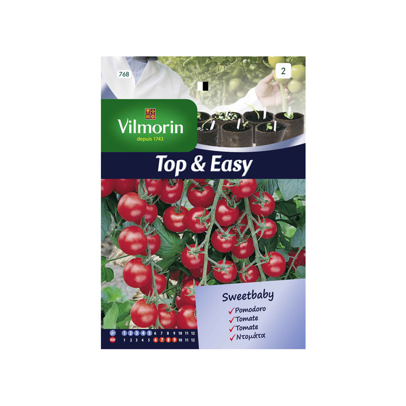 SEMILLAS TOMATE CEREZA Sweet Baby Vilmorin - Sobre 0,6 g