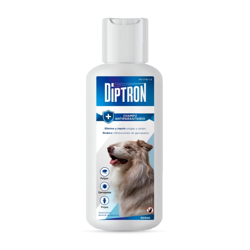 CHAMPÚ ANTIPARASITARIO Diptron Plus - Perros - 500 ml