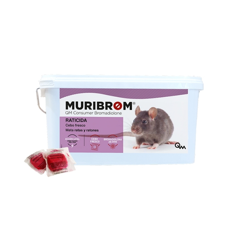 RATICIDA CEBO FRESCO BROMADIOLONA Muribrom - Cubo 3 kg