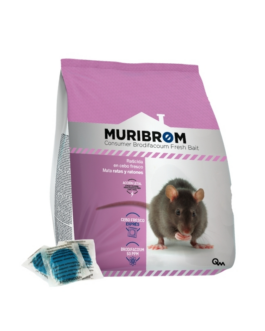 RATICIDA CEBO FRESCO BRODIFACOUM Muribrom – Pack 10 bolsas 100 g