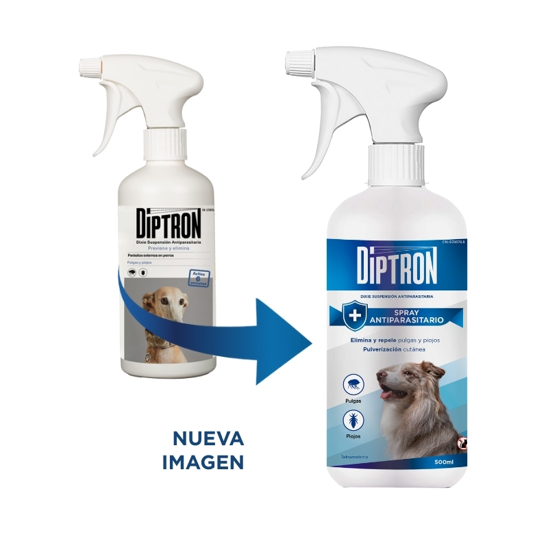 SPRAY ANTIPARASITARIO SUSPENSIÓN Diptron Plus - Perros - 500 ml - Imagen 2