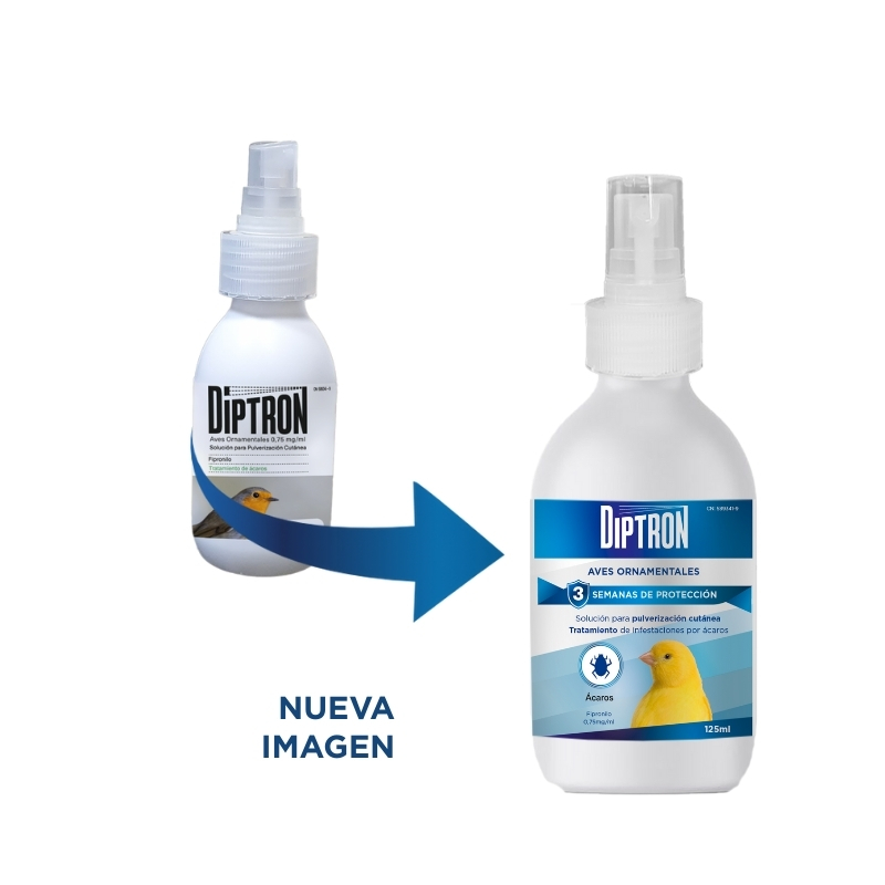 SPRAY ANTIPARASITARIO SUSPENSIÓN Diptron Plus – Aves ornamentales – 125 ml - Imagen 2