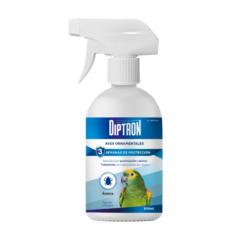 SPRAY ANTIPARASITARIO SUSPENSIÓN Diptron Plus – Aves ornamentales – 500 ml