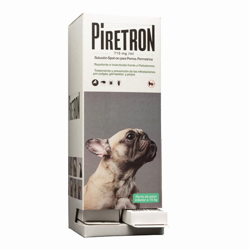 PIPETAS ANTIPARASITARIAS SPOT ON Piretron - Perro < 15 kg - 30 x 1 ml - dispensador