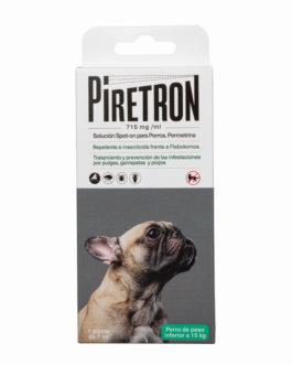PIPETAS ANTIPARASITARIAS SPOT ON Piretron – Perro < 15 kg - 30 x 1 ml - dispensador