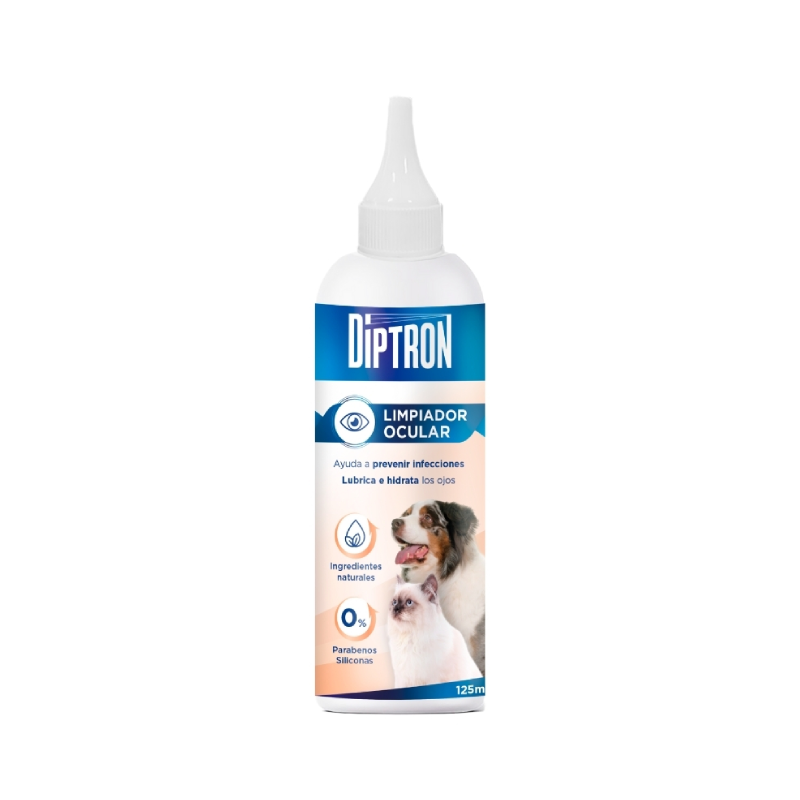 LIMPIADOR OCULAR MASCOTAS Diptron Plus - 125 ml