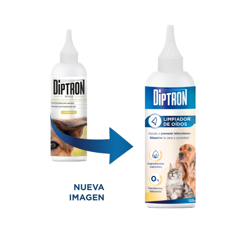 LIMPIADOR ÓTICO MASCOTAS Diptron Plus - 125 ml - Imagen 2