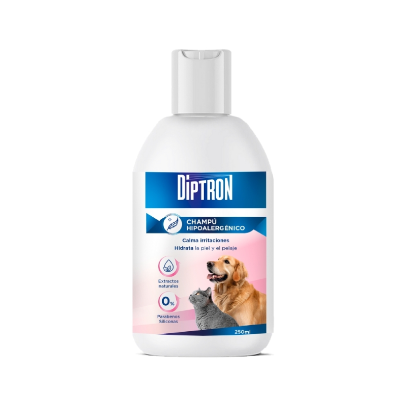 CHAMPÚ HIPOALERGÉNICO MASCOTAS Diptron Plus - 250 ml