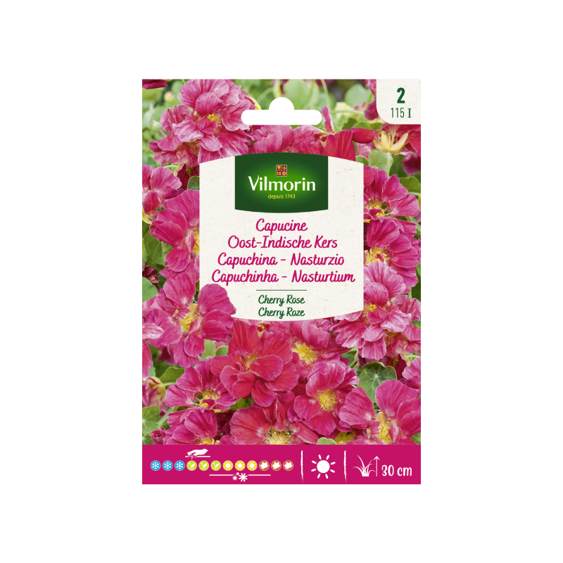SEMILLAS CAPUCHINA Cherry Rose Vilmorin - Sobre 4 g