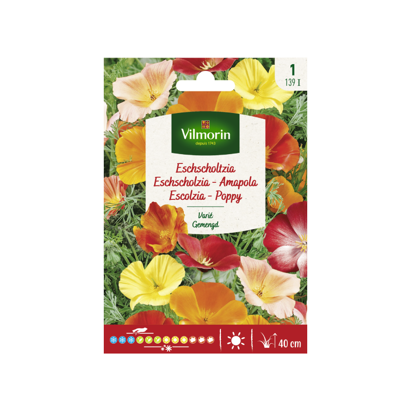 SEMILLAS AMAPOLA Variada Vilmorin - Sobre 1 g