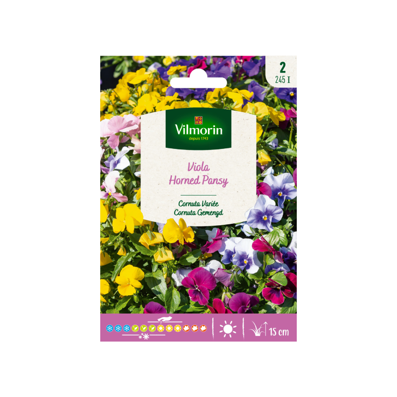 SEMILLAS VIOLA Cornuta Variada Vilmorin - Sobre 0,6 g