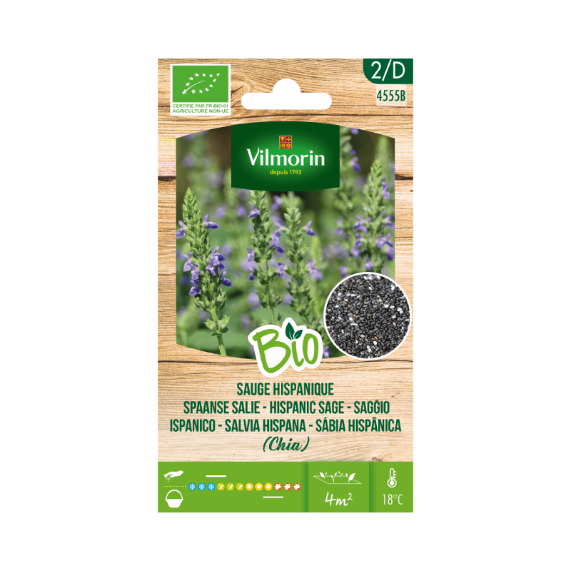 SEMILLAS BIO SALVIA Hispana Chía Vilmorin - Sobre 10 g