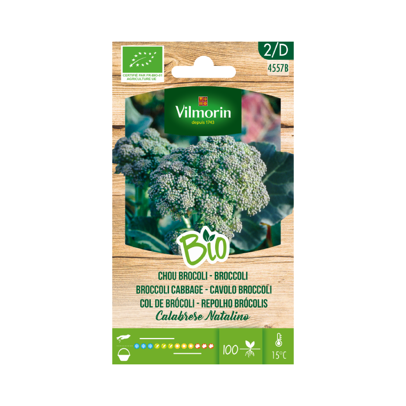 SEMILLAS BIO BRÓCOLI Calabrese Natalino Vilmorin - Sobre 1 g