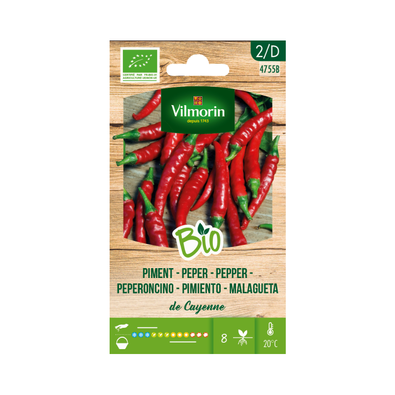 SEMILLAS PIMIENTO de Cayenne Vilmorin - Sobre 1 g