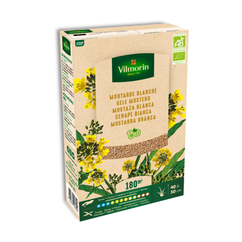 ABONO BIO MOSTAZA Blanca Vilmorin - Caja 350 g