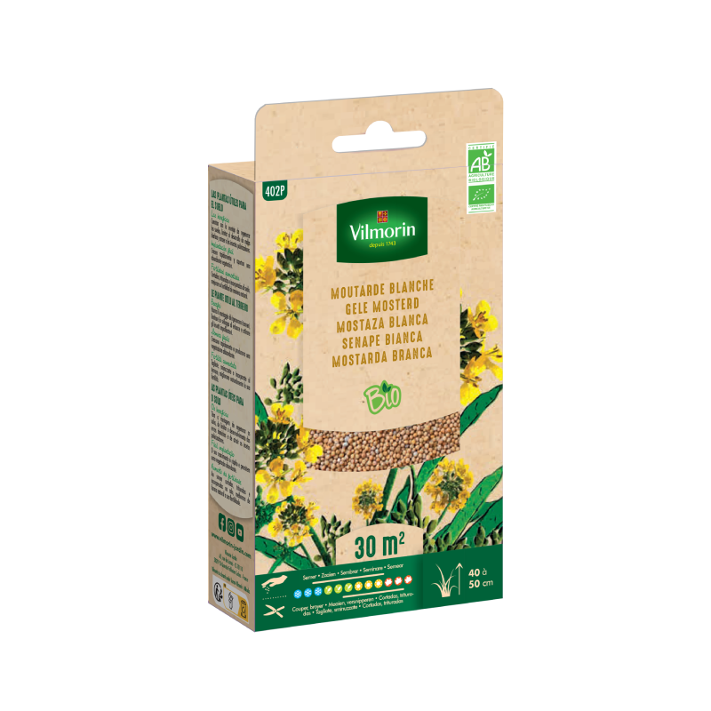 ABONO BIO MOSTAZA Blanca Vilmorin - Sobre 60 g