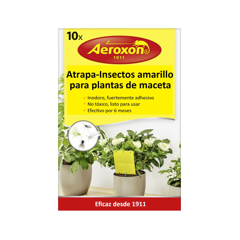 ATRAPA INSECTOS para macetas Aeroxon - 10 Uds